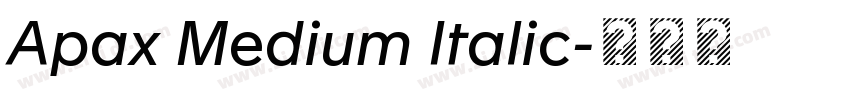 Apax Medium Italic字体转换